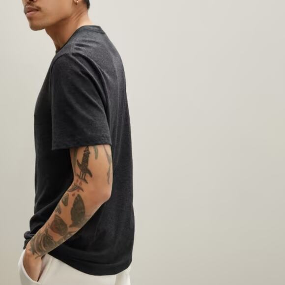 Everlane The Organic Cotton Slim Tee Heather Grey Men's Size Medium NWT Uniform - Picture 2 of 9